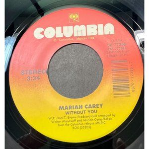 Mariah Carey Without You / Never Forget You 90s 45 Hip Hop Pop Columbia